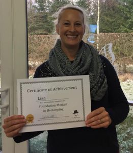 lisa with certificate